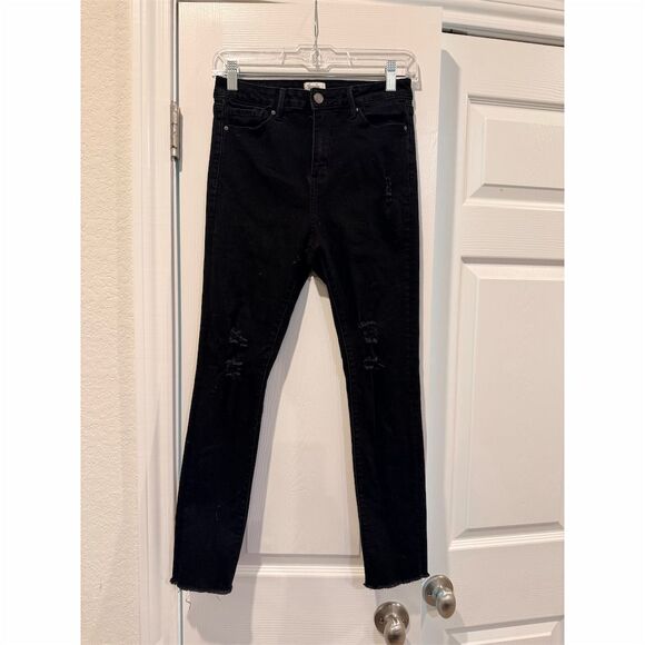 Simple Society Denim - Simple Society Women's Black Distressed Skinny Jeans Size 7/28